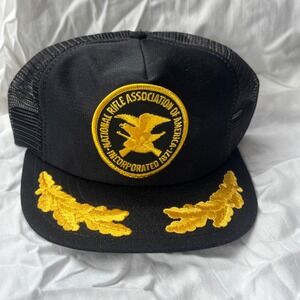 Vintage NRA Hat Cap Adult Men's Snap Back Scrambled Eggs Black Made in USA "READ